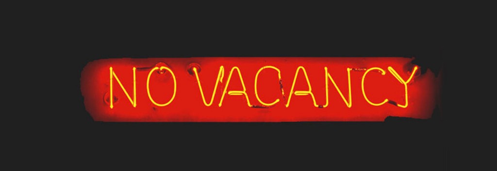 No Vacancy sign