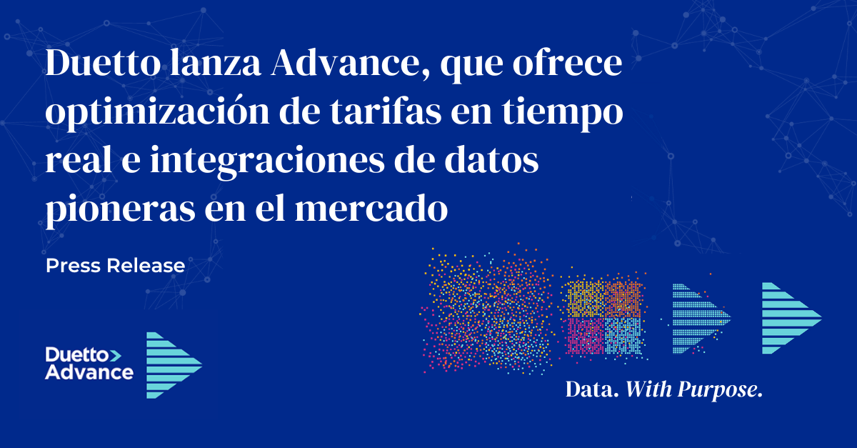 Duetto lanza Advance, que ofrece optimización de tarifas en tiempo real e integraciones de datos pioneras en el mercado
